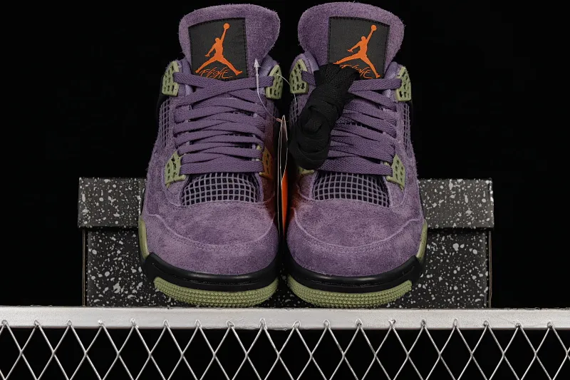 All categories Air Jordan Jordan series basketball shoes Air Jordan 4 foreign trade version Air Jordan 4 Retro "Canyon Purple" AJ4 Joe 4 purple suede basketball shoes AQ9129-500
